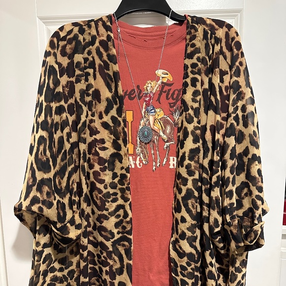 Leopard kimono cardigan - Picture 4 of 7